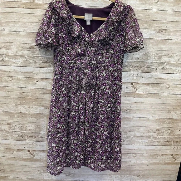 rabbit rabbit rabbit DESIGNS Size 10 DRESS Purple‎ Floral - Picture 1 of 9